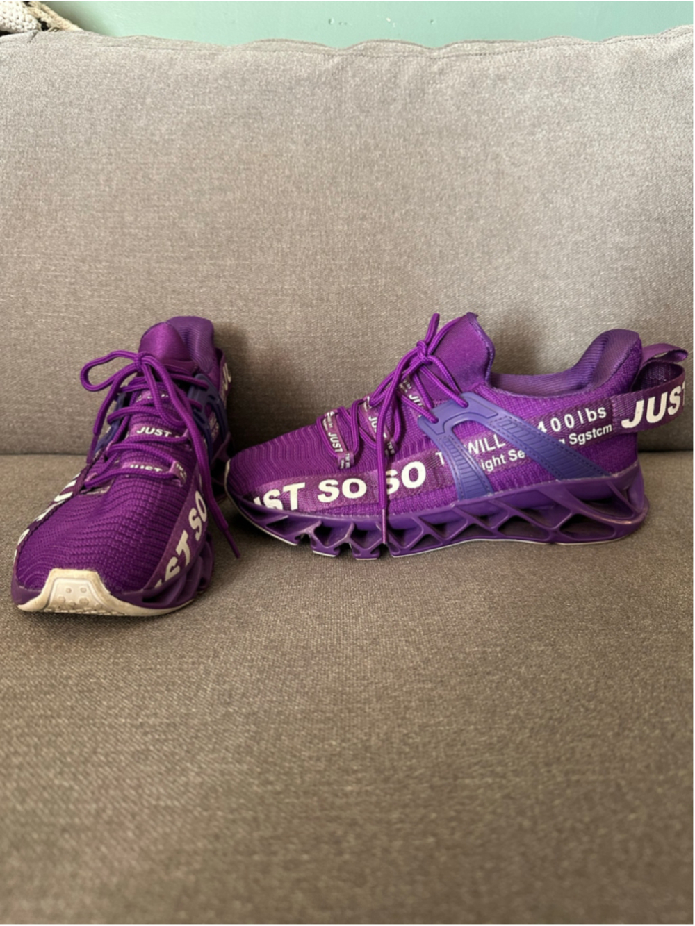 Just So So Purple Athletic Sneakers, Size 8.5